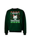 Meowy Christmas Cat Knit Look Adult Dark Sweatshirt by-Sweatshirts-TooLoud-Deep-Forest-Green-Small-Davson Sales