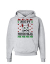 Meowy Christmas Cat Knit Look Hoodie Sweatshirt by-Hoodie-TooLoud-AshGray-Small-Davson Sales