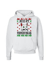 Meowy Christmas Cat Knit Look Hoodie Sweatshirt by-Hoodie-TooLoud-White-Small-Davson Sales