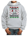 Meowy Christmas Cat Knit Look Youth Hoodie Pullover Sweatshirt by-Youth Hoodie-TooLoud-Ash-XS-Davson Sales