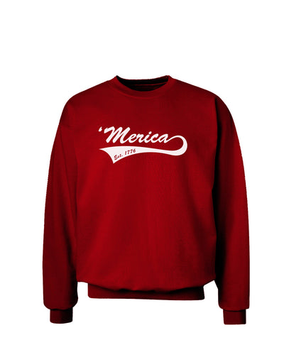 Merica Established 1776 Adult Dark Sweatshirt by TooLoud-Sweatshirts-TooLoud-Deep-Red-Small-Davson Sales