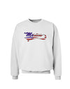 Merica Established 1776 - American Flag Style Sweatshirt by TooLoud-Sweatshirts-TooLoud-White-Small-Davson Sales