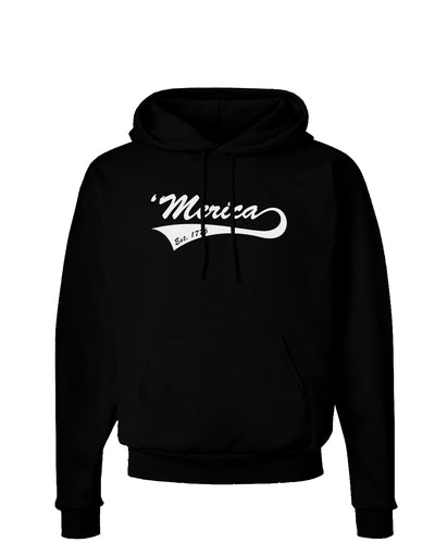 Merica Established 1776 Dark Hoodie Sweatshirt by TooLoud-Hoodie-TooLoud-Black-Small-Davson Sales