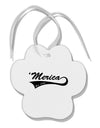 Merica Established 1776 Paw Print Shaped Ornament by TooLoud-Ornament-TooLoud-White-Davson Sales