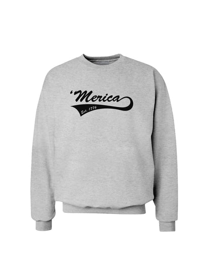 Merica Established 1776 Sweatshirt by TooLoud-Sweatshirts-TooLoud-AshGray-Small-Davson Sales