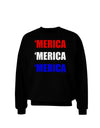 Merica Merica Merica - Red and Blue Adult Dark Sweatshirt-Sweatshirts-TooLoud-Black-Small-Davson Sales