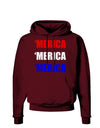 Merica Merica Merica - Red and Blue Dark Hoodie Sweatshirt-Hoodie-TooLoud-Maroon-Small-Davson Sales