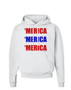 Merica Merica Merica - Red and Blue Hoodie Sweatshirt-Hoodie-TooLoud-White-Small-Davson Sales