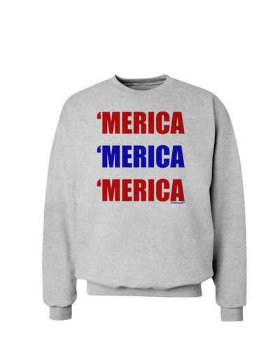 Merica Merica Merica - Red and Blue Sweatshirt-Sweatshirts-TooLoud-AshGray-Small-Davson Sales