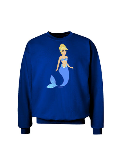 Mermaid Design - Blue Adult Dark Sweatshirt-Sweatshirts-TooLoud-Deep-Royal-Blue-Small-Davson Sales