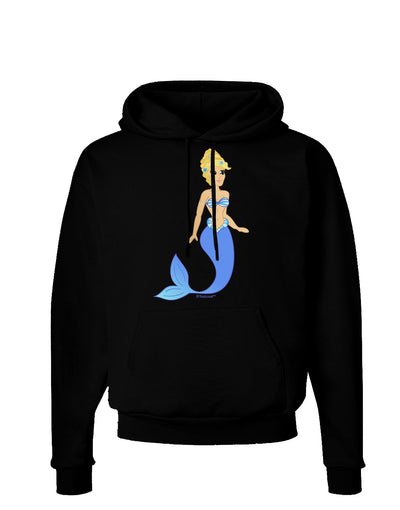 Mermaid Design - Blue Dark Hoodie Sweatshirt-Hoodie-TooLoud-Black-Small-Davson Sales