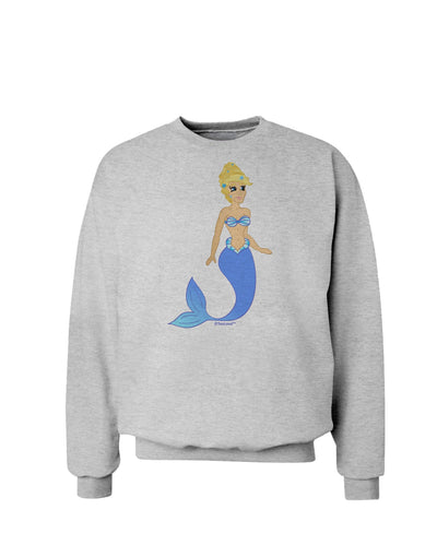 Mermaid Design - Blue Sweatshirt-Sweatshirts-TooLoud-AshGray-Small-Davson Sales