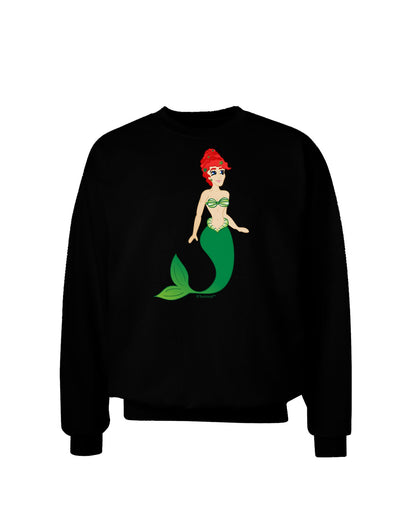 Mermaid Design - Green Adult Dark Sweatshirt-Sweatshirts-TooLoud-Black-Small-Davson Sales