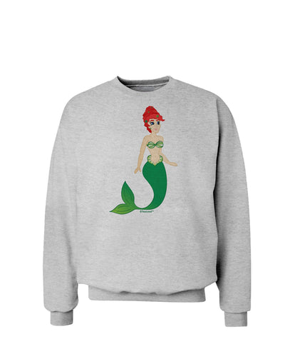 Mermaid Design - Green Sweatshirt-Sweatshirts-TooLoud-AshGray-Small-Davson Sales