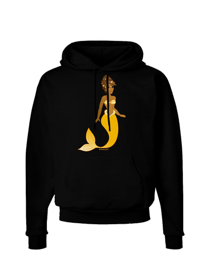 Mermaid Design - Yellow Dark Hoodie Sweatshirt-Hoodie-TooLoud-Black-Small-Davson Sales