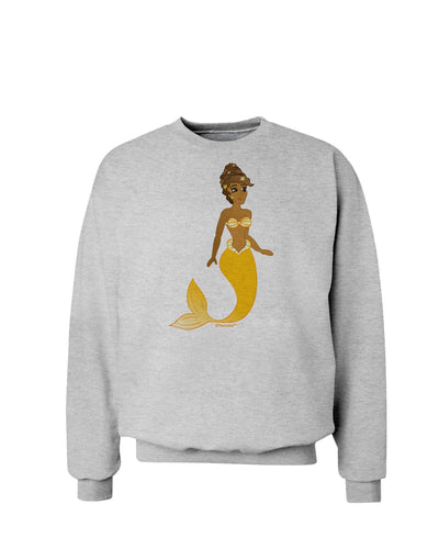 Mermaid Design - Yellow Sweatshirt-Sweatshirts-TooLoud-AshGray-Small-Davson Sales