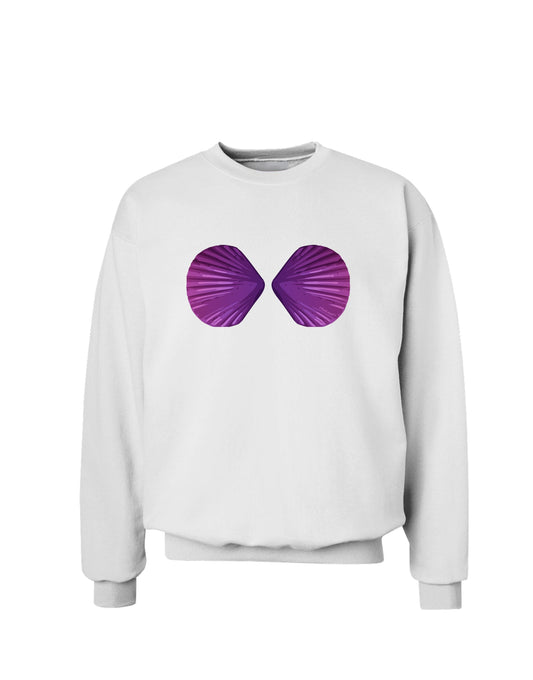 Mermaid Shell Bra Purple Sweatshirt by TooLoud-Sweatshirts-TooLoud-White-Small-Davson Sales
