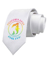 Mermaids Have More Fun - Beachy Colors Printed White Necktie