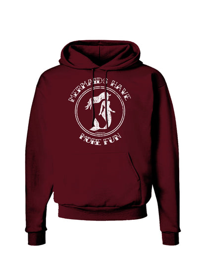 Mermaids Have More Fun - Distressed Dark Hoodie Sweatshirt-Hoodie-TooLoud-Maroon-Small-Davson Sales