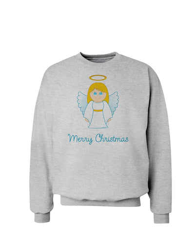 Merry Christmas Cute Angel Girl Sweatshirt-Sweatshirts-TooLoud-AshGray-Small-Davson Sales