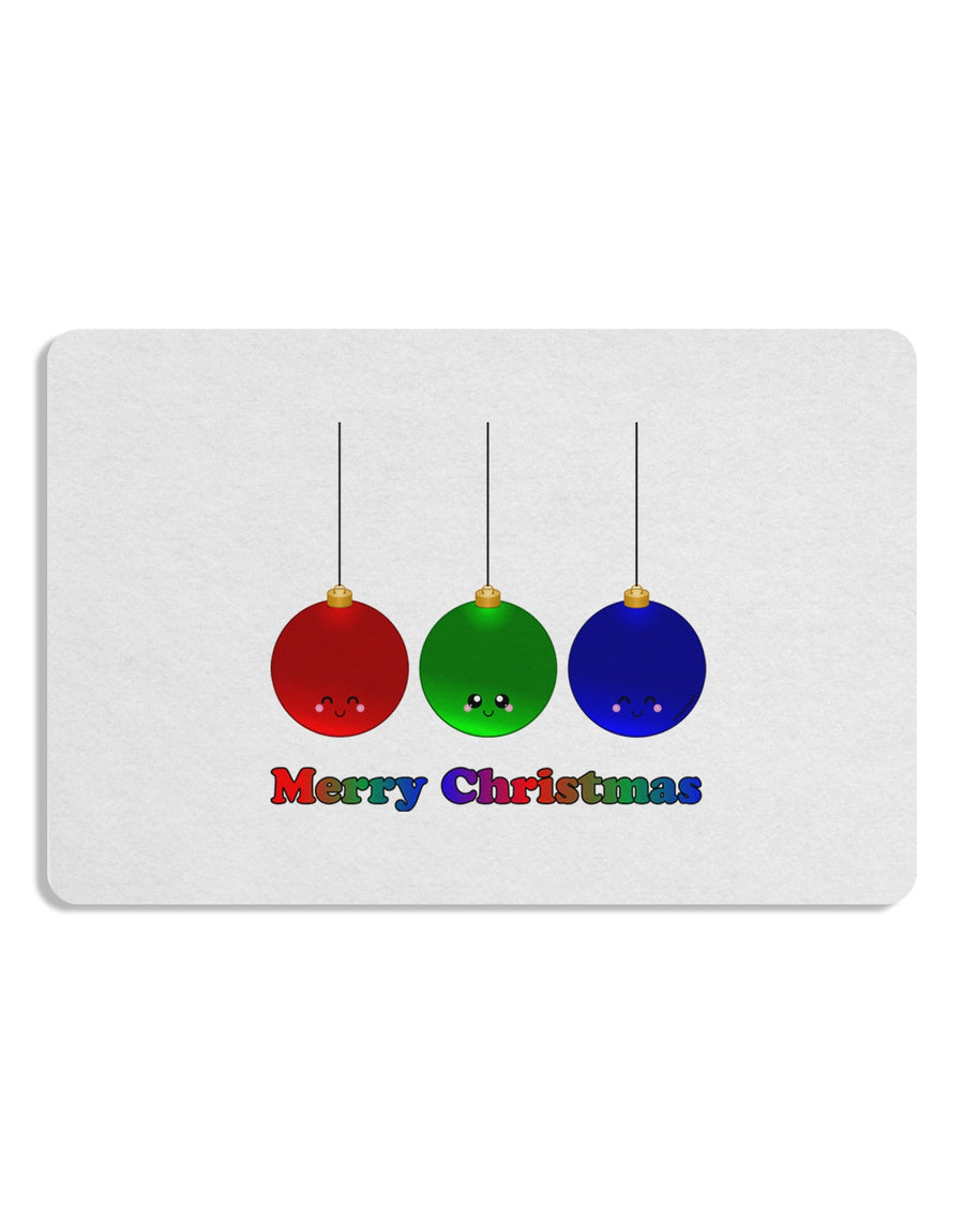 Merry Christmas Cute Christmas Ornaments 12 x 18 Placemat Set of 4 Placemats-Placemat-TooLoud-White-Davson Sales