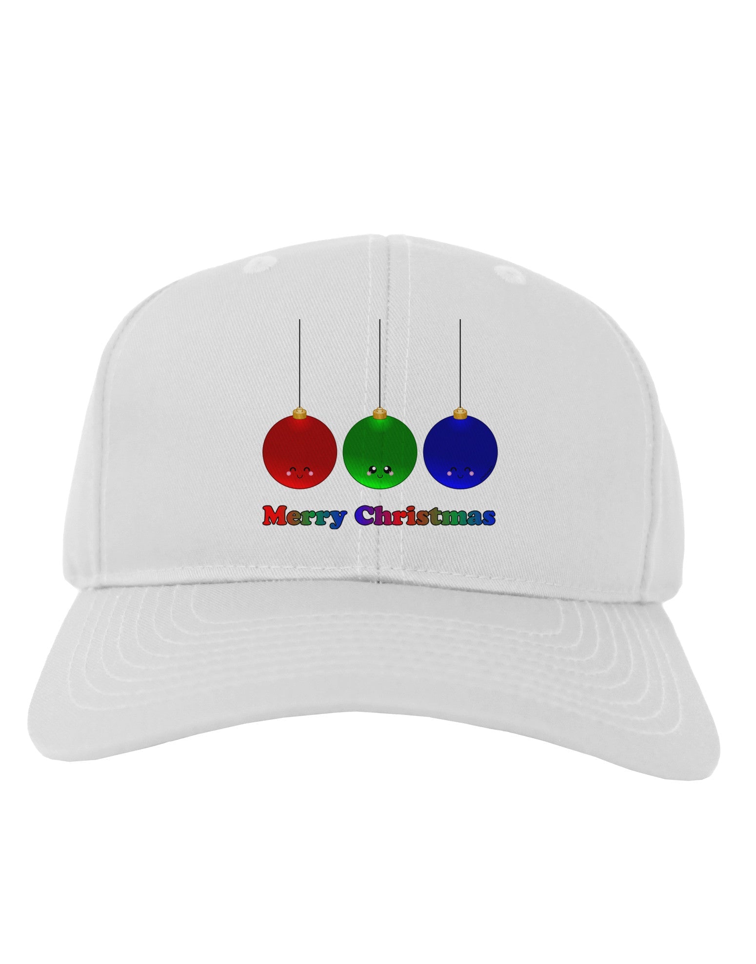 Merry Christmas Cute Christmas Ornaments Adult Baseball Cap Hat-Baseball Cap-TooLoud-White-One Size-Davson Sales