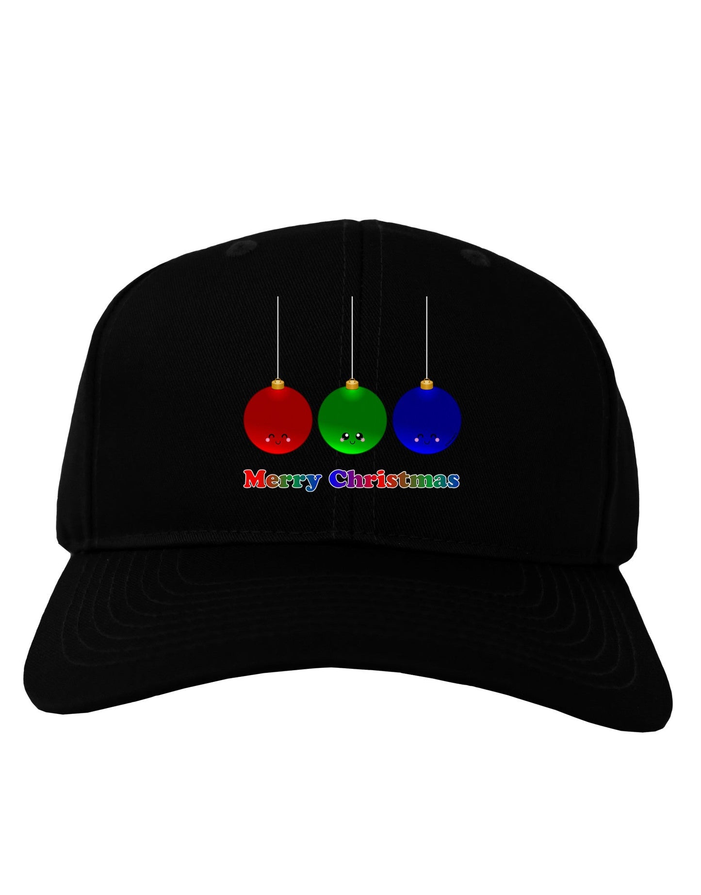 Merry Christmas Cute Christmas Ornaments Adult Dark Baseball Cap Hat-Baseball Cap-TooLoud-Black-One Size-Davson Sales