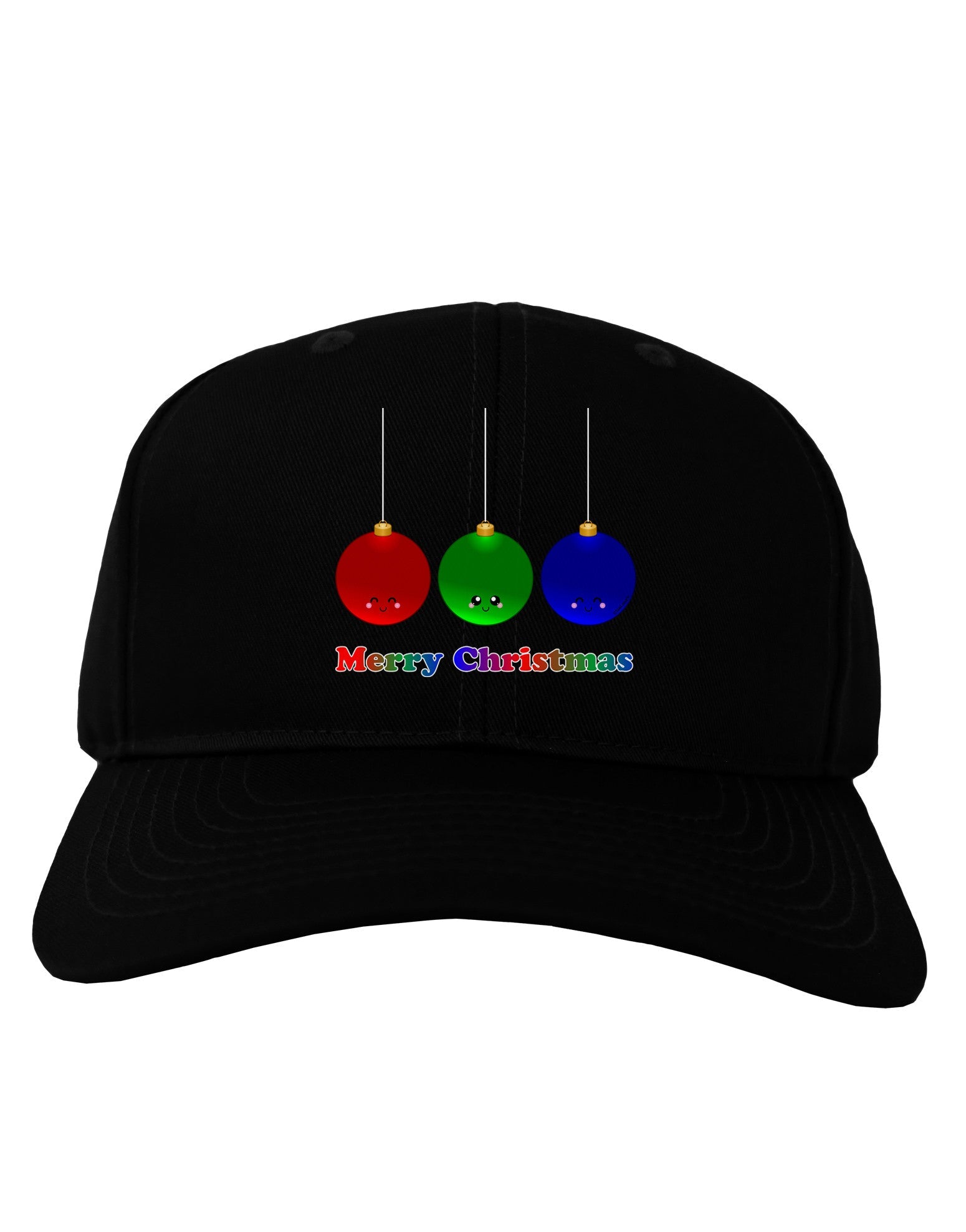 Merry Christmas Cute Christmas Ornaments Adult Dark Baseball Cap Hat-Baseball Cap-TooLoud-Black-One Size-Davson Sales
