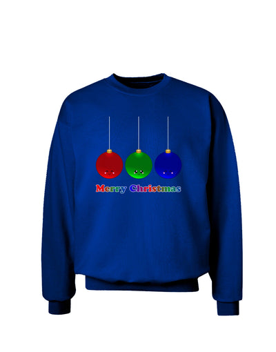 Merry Christmas Cute Christmas Ornaments Adult Dark Sweatshirt-Sweatshirts-TooLoud-Deep-Royal-Blue-Small-Davson Sales