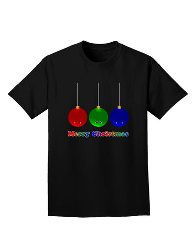 Merry Christmas Cute Christmas Ornaments Adult Dark T-Shirt-Mens T-Shirt-TooLoud-Black-Small-Davson Sales