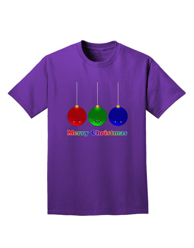 Merry Christmas Cute Christmas Ornaments Adult Dark T-Shirt-Mens T-Shirt-TooLoud-Purple-Small-Davson Sales