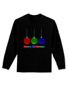 Merry Christmas Cute Christmas Ornaments Adult Long Sleeve Dark T-Shirt-Ornament-TooLoud-Black-Small-Davson Sales