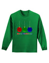 Merry Christmas Cute Christmas Ornaments Adult Long Sleeve Dark T-Shirt-Ornament-TooLoud-Kelly-Green-Small-Davson Sales