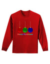 Merry Christmas Cute Christmas Ornaments Adult Long Sleeve Dark T-Shirt-Ornament-TooLoud-Red-Small-Davson Sales