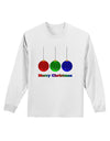 Merry Christmas Cute Christmas Ornaments Adult Long Sleeve Shirt-Ornament-TooLoud-White-Small-Davson Sales