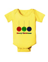 Merry Christmas Cute Christmas Ornaments Baby Romper Bodysuit-Ornament-TooLoud-Yellow-06-Months-Davson Sales