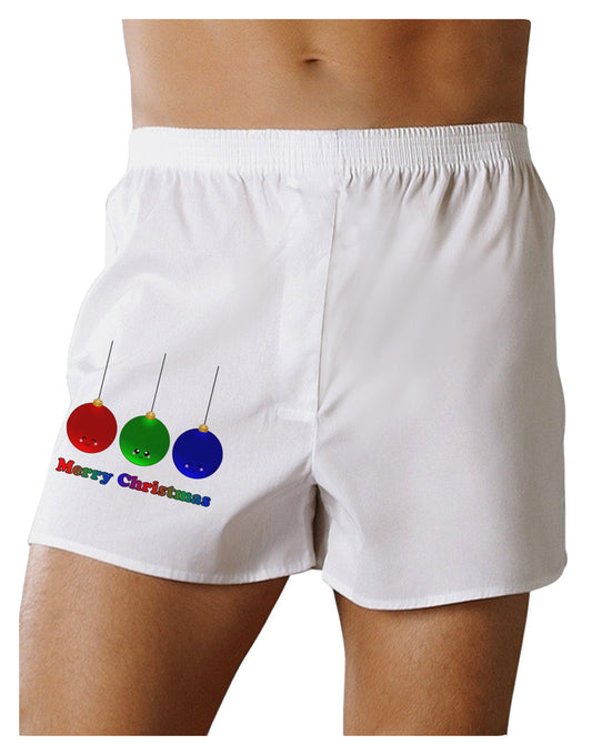 Merry Christmas Cute Christmas Ornaments Boxer Shorts-Boxer Shorts-TooLoud-White-Small-Davson Sales