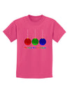 Merry Christmas Cute Christmas Ornaments Childrens Dark T-Shirt-Childrens T-Shirt-TooLoud-Sangria-X-Small-Davson Sales