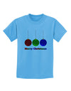Merry Christmas Cute Christmas Ornaments Childrens T-Shirt-Ornament-TooLoud-Aquatic-Blue-X-Small-Davson Sales
