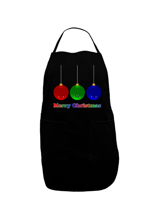 Merry Christmas Cute Christmas Ornaments Dark Adult Apron-Bib Apron-TooLoud-Black-One-Size-Davson Sales