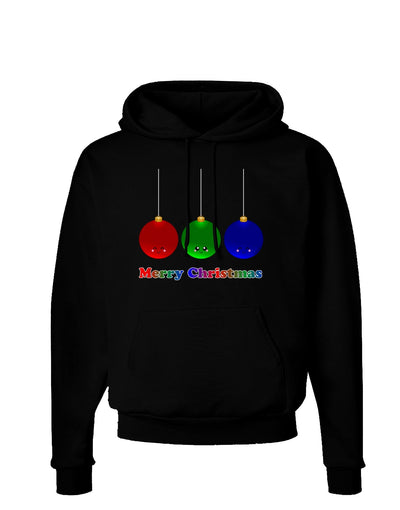 Merry Christmas Cute Christmas Ornaments Dark Hoodie Sweatshirt-Hoodie-TooLoud-Black-Small-Davson Sales