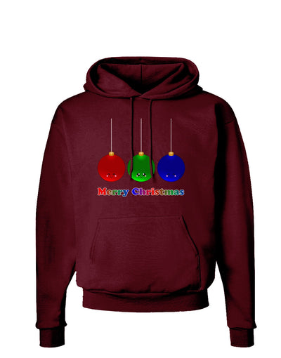 Merry Christmas Cute Christmas Ornaments Dark Hoodie Sweatshirt-Hoodie-TooLoud-Maroon-Small-Davson Sales