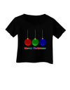 Merry Christmas Cute Christmas Ornaments Infant T-Shirt Dark-Ornament-TooLoud-Black-06-Months-Davson Sales