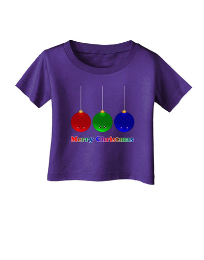 Merry Christmas Cute Christmas Ornaments Infant T-Shirt Dark-Ornament-TooLoud-Purple-06-Months-Davson Sales