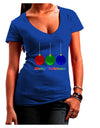 Merry Christmas Cute Christmas Ornaments Juniors V-Neck Dark T-Shirt-Womens V-Neck T-Shirts-TooLoud-Royal-Blue-Juniors Fitted Small-Davson Sales