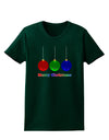 Merry Christmas Cute Christmas Ornaments Womens Dark T-Shirt-Ornament-TooLoud-Forest-Green-Small-Davson Sales
