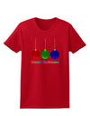 Merry Christmas Cute Christmas Ornaments Womens Dark T-Shirt-Ornament-TooLoud-Red-X-Small-Davson Sales