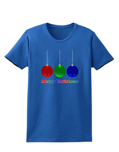 Merry Christmas Cute Christmas Ornaments Womens Dark T-Shirt-Ornament-TooLoud-Royal-Blue-X-Small-Davson Sales