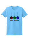 Merry Christmas Cute Christmas Ornaments Womens T-Shirt-Ornament-TooLoud-Aquatic-Blue-X-Small-Davson Sales