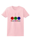 Merry Christmas Cute Christmas Ornaments Womens T-Shirt-Ornament-TooLoud-PalePink-X-Small-Davson Sales